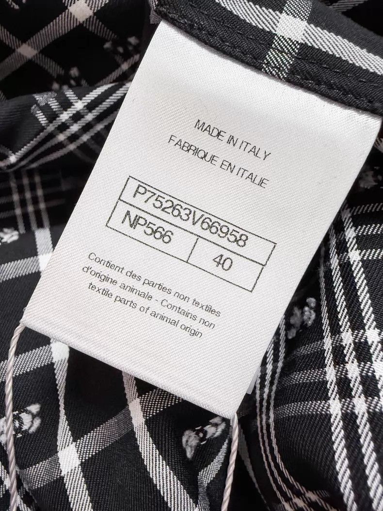 Chanel Chanel Black and white plaid full-print logo flared sleeve Size S / US 4 / IT 40 - 5 Thumbnail