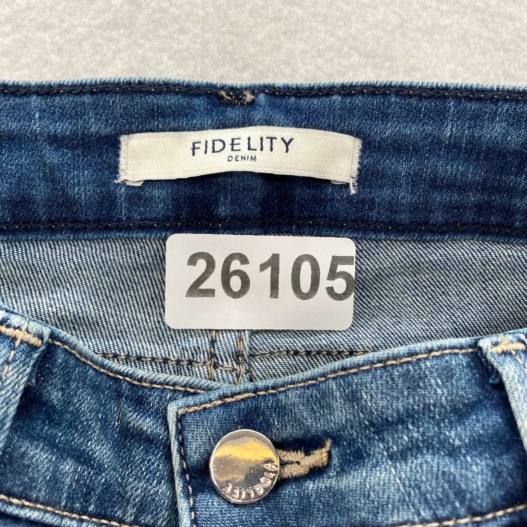 Vintage Fidelity Denim Jeans Women's 26 Cher Slim Ankle Mao Blue Distressed Denim NWT Size 26" / US 2 / IT 38 - 6 Thumbnail