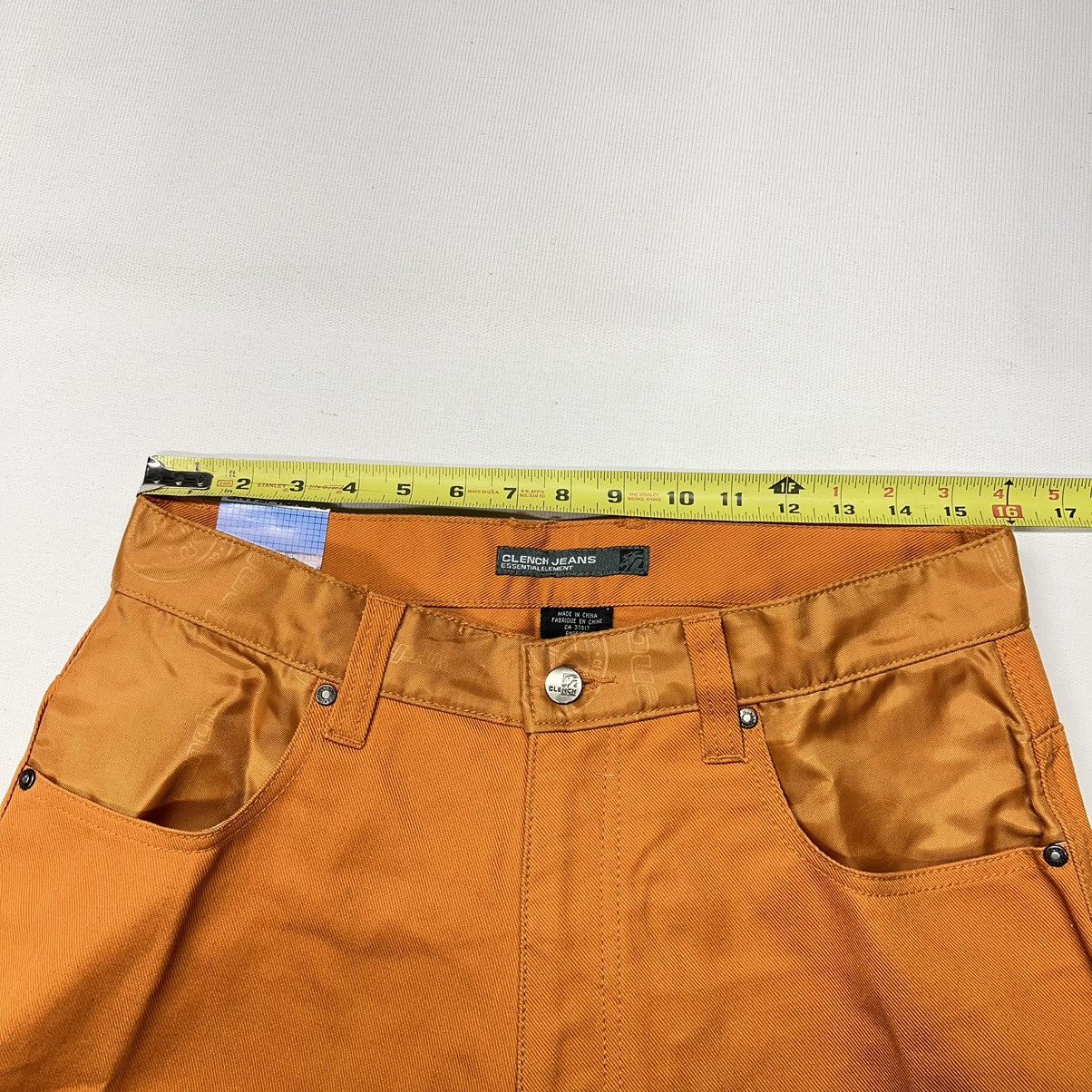 Clench × Vintage VTG Clench Jeans Orange Carpenter Denim Wide Baggy Skater Size US 32 / EU 48 - 24 Thumbnail