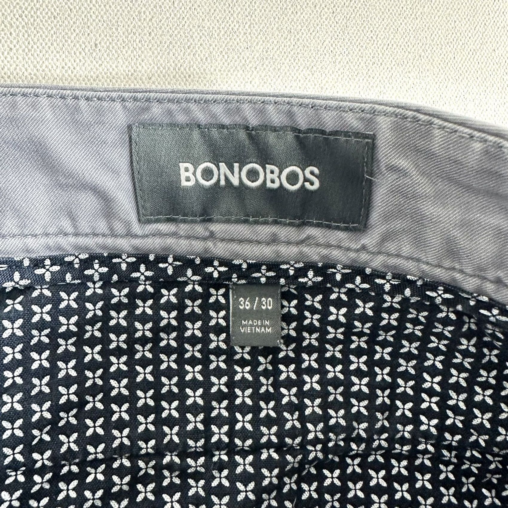 Bonobos Bonobos Slim Fit Chino Pants Mens Size 36x30 Gray Cotton Casual Straight Leg Size US 36 / EU 52 - 7 Thumbnail