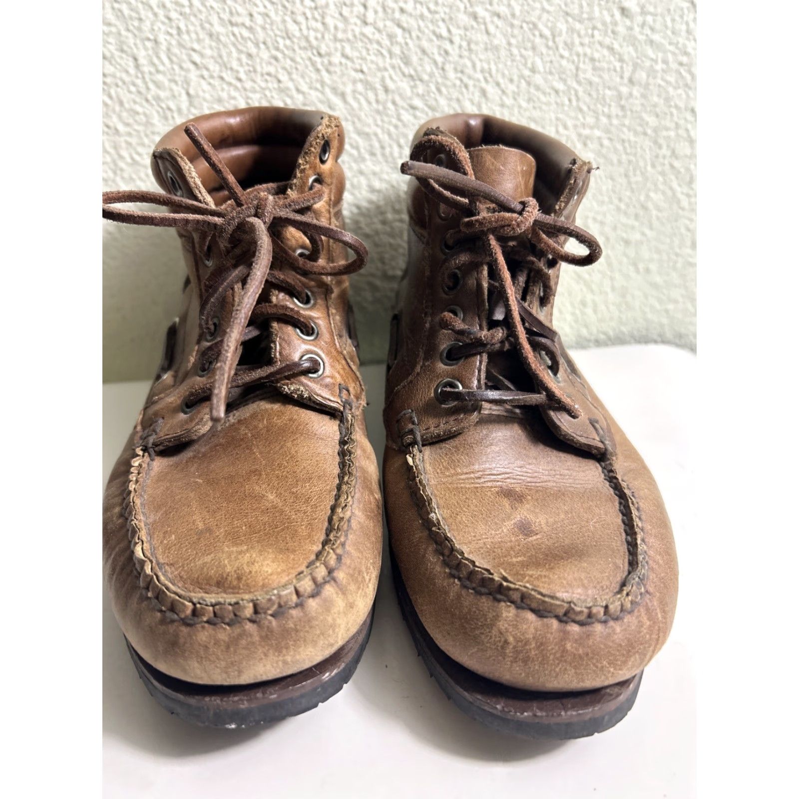 Vintage VINTAGE HH BROWN Moc Chukka Leather Boots Hiking Womens 7.5 Brown Leather Boots Chukka Hiking Women 7.5 Brown Mens) Size US 8 / IT 38 - 7 Thumbnail