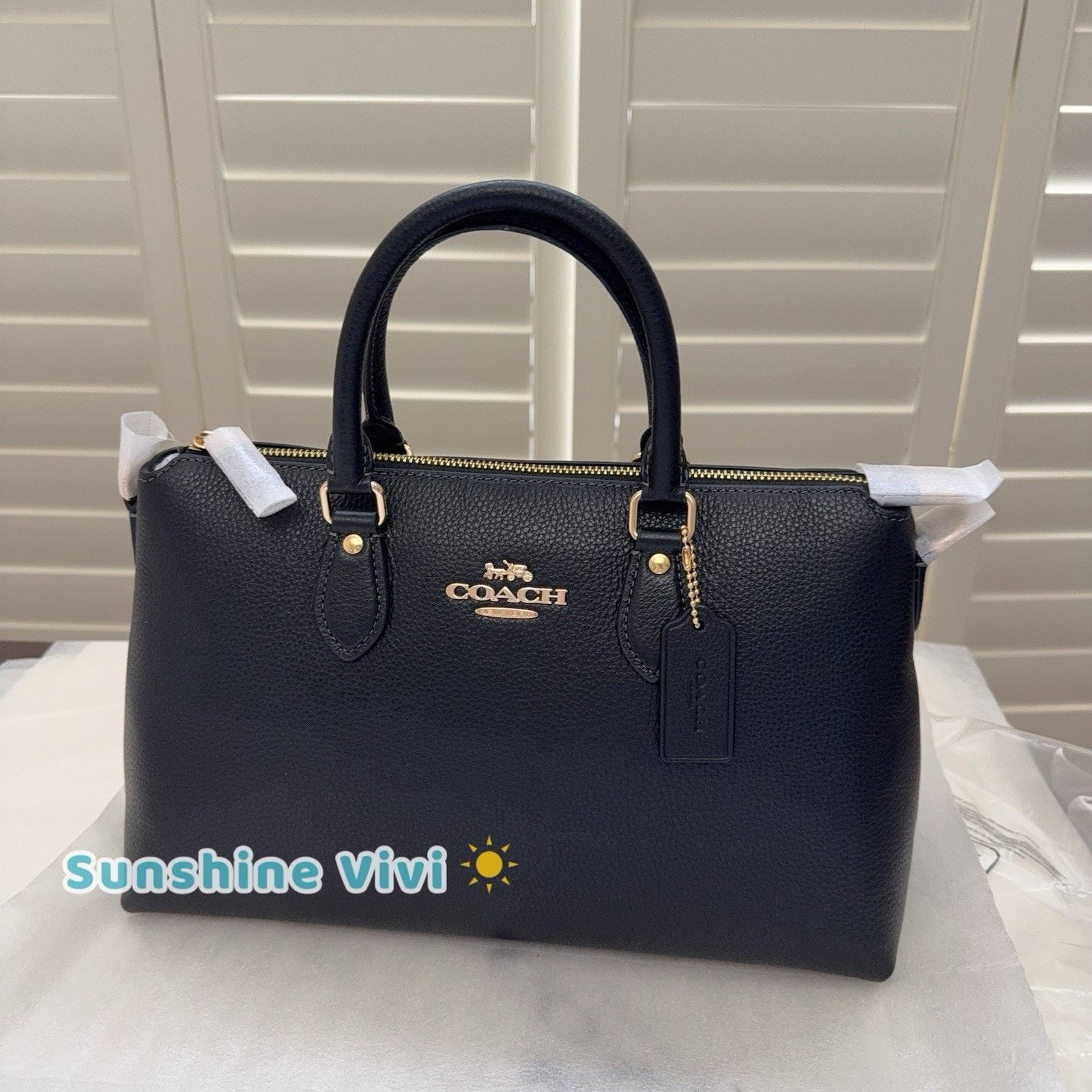 Coach NWT COACH Georgia Satchel leather CR156 Gold/black Size ONE SIZE - 1 Thumbnail