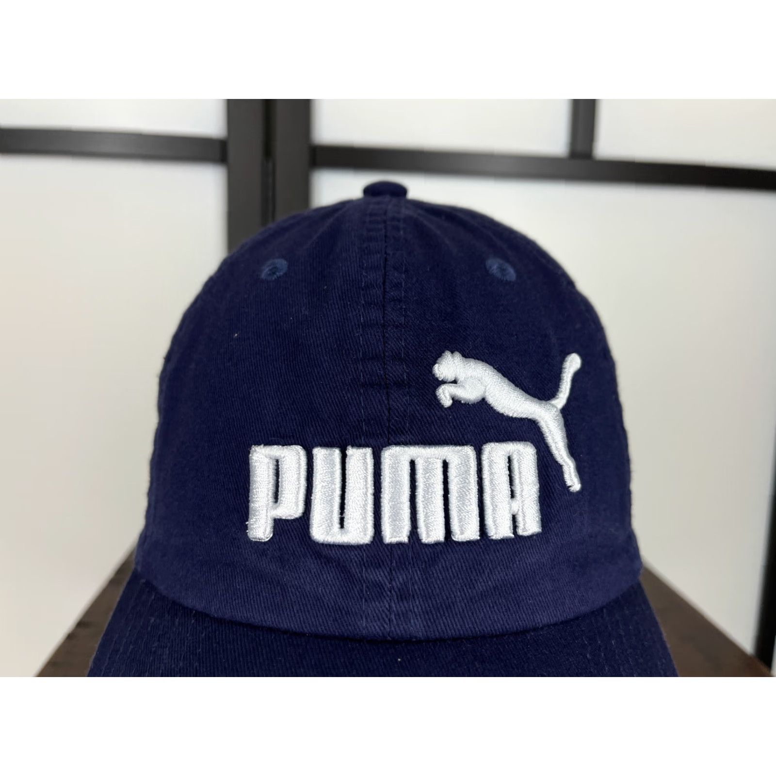 Puma PUMA Hat Cap Strap Back Adult One Size Blue 100% Cotton Outdoors Embroidered Size ONE SIZE - 2 Thumbnail
