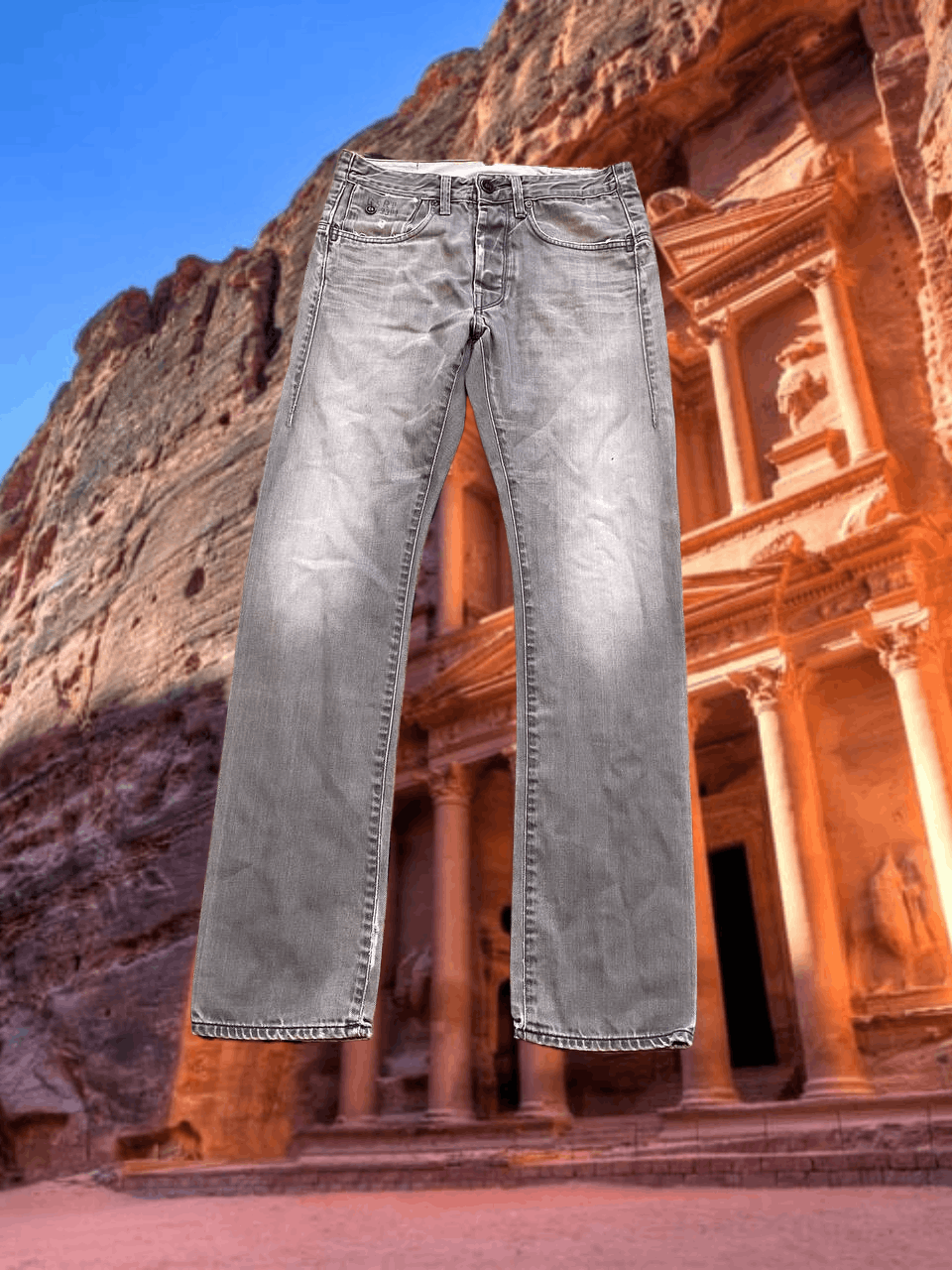 G-Star Distressed Jeans gray G-Star Raw logo Y2K Vintage Size US 30 / EU 46 - 1 Thumbnail
