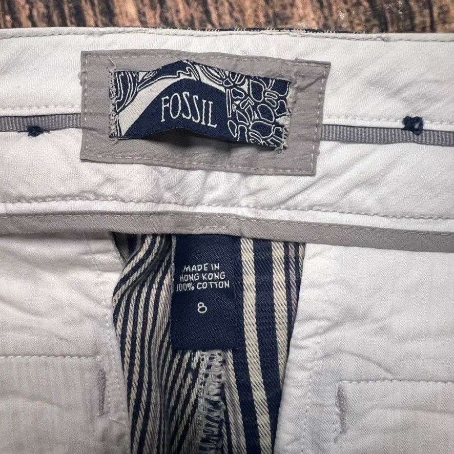 Fossil Fossil Women's Plaid Bermuda Shorts Size 8 Gray Checkered Size 30" / US 8 / IT 44 - 2 Thumbnail
