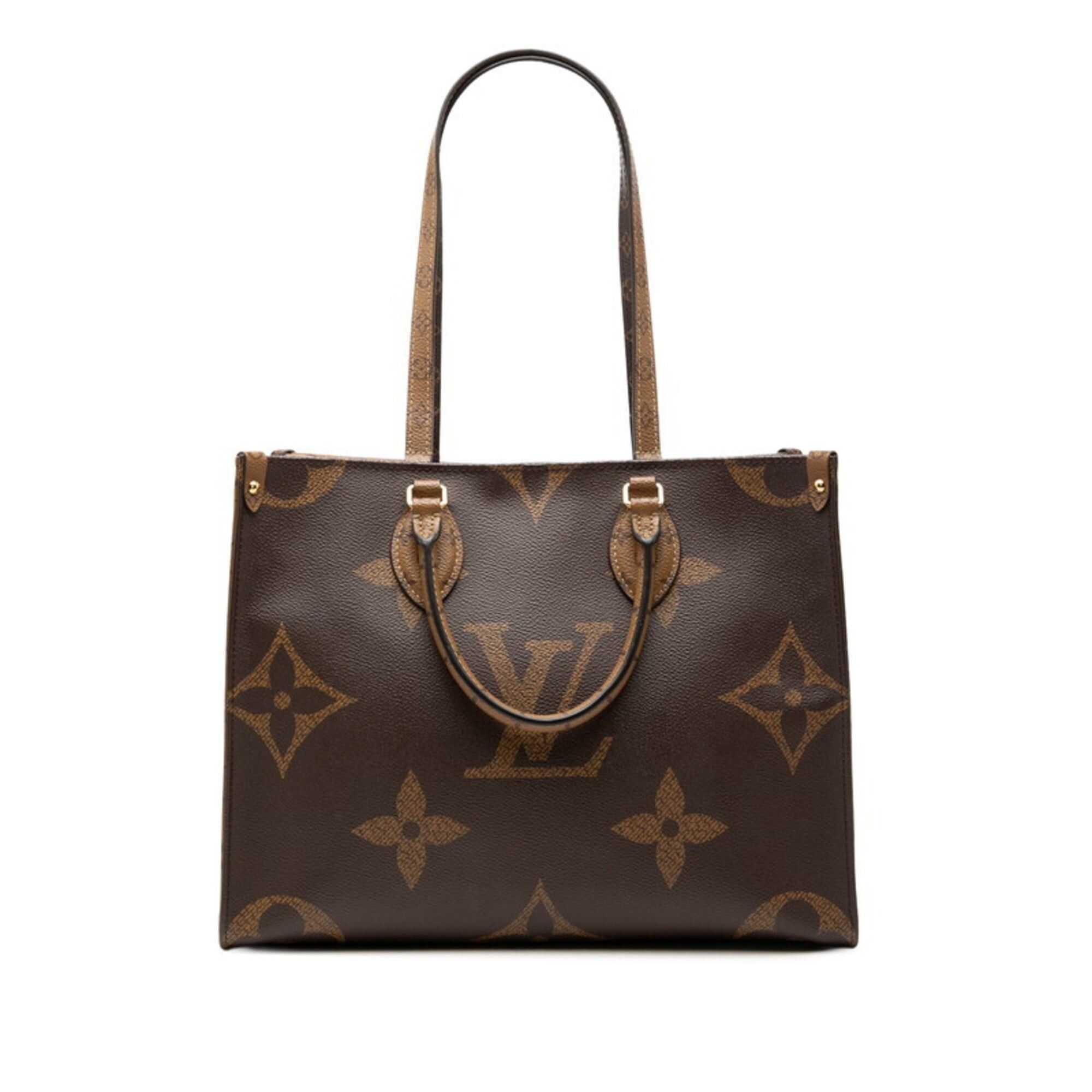 Louis Vuitton Louis Vuitton Monogram Giant Reverse OnTheGo MM Handbag Shoulder Bag 2WAY M45321 Brown Leather Women's LOUIS VUITTON Size ONE SIZE - 1 Thumbnail