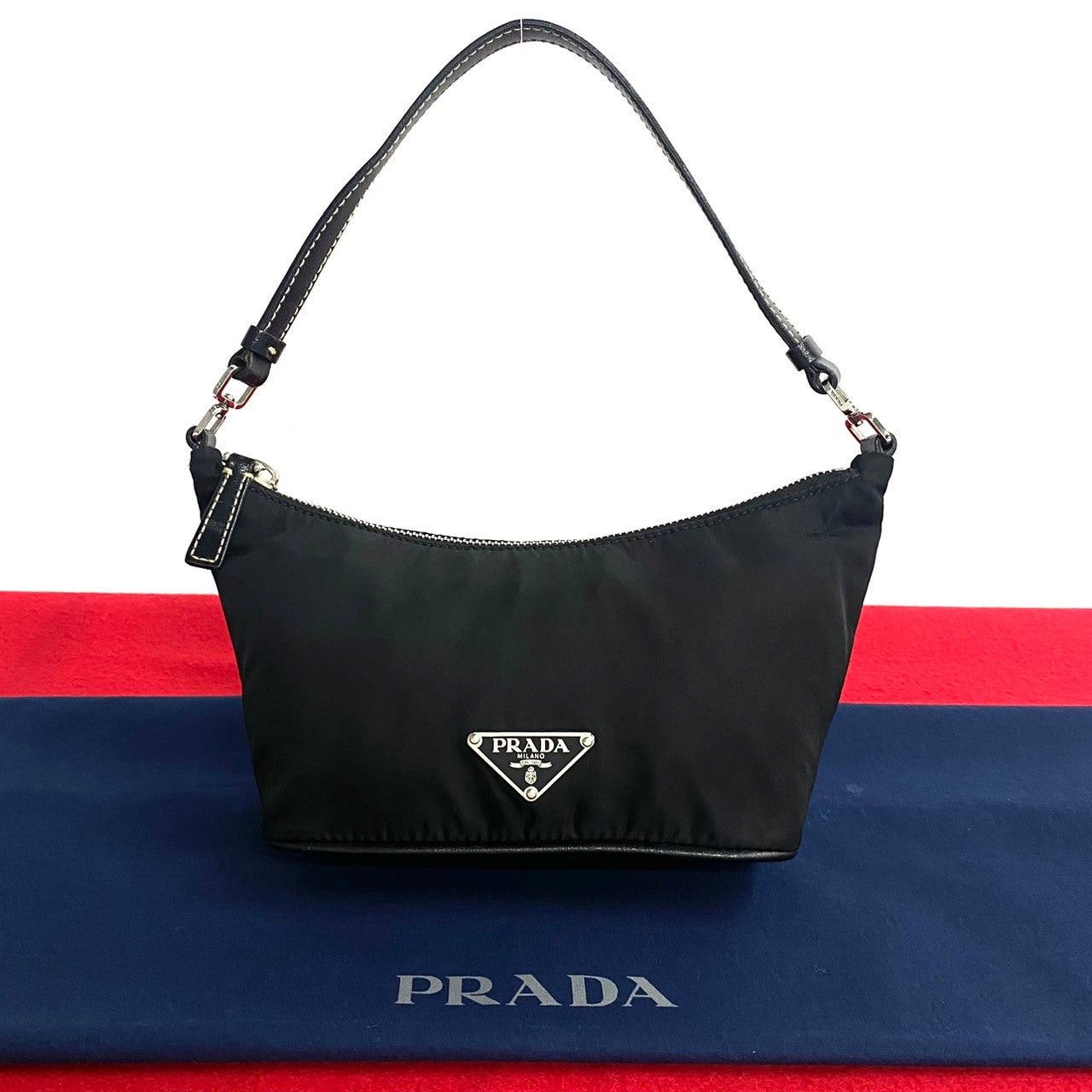 Prada Prada Handbag Black Nylon Size ONE SIZE - 1 Thumbnail