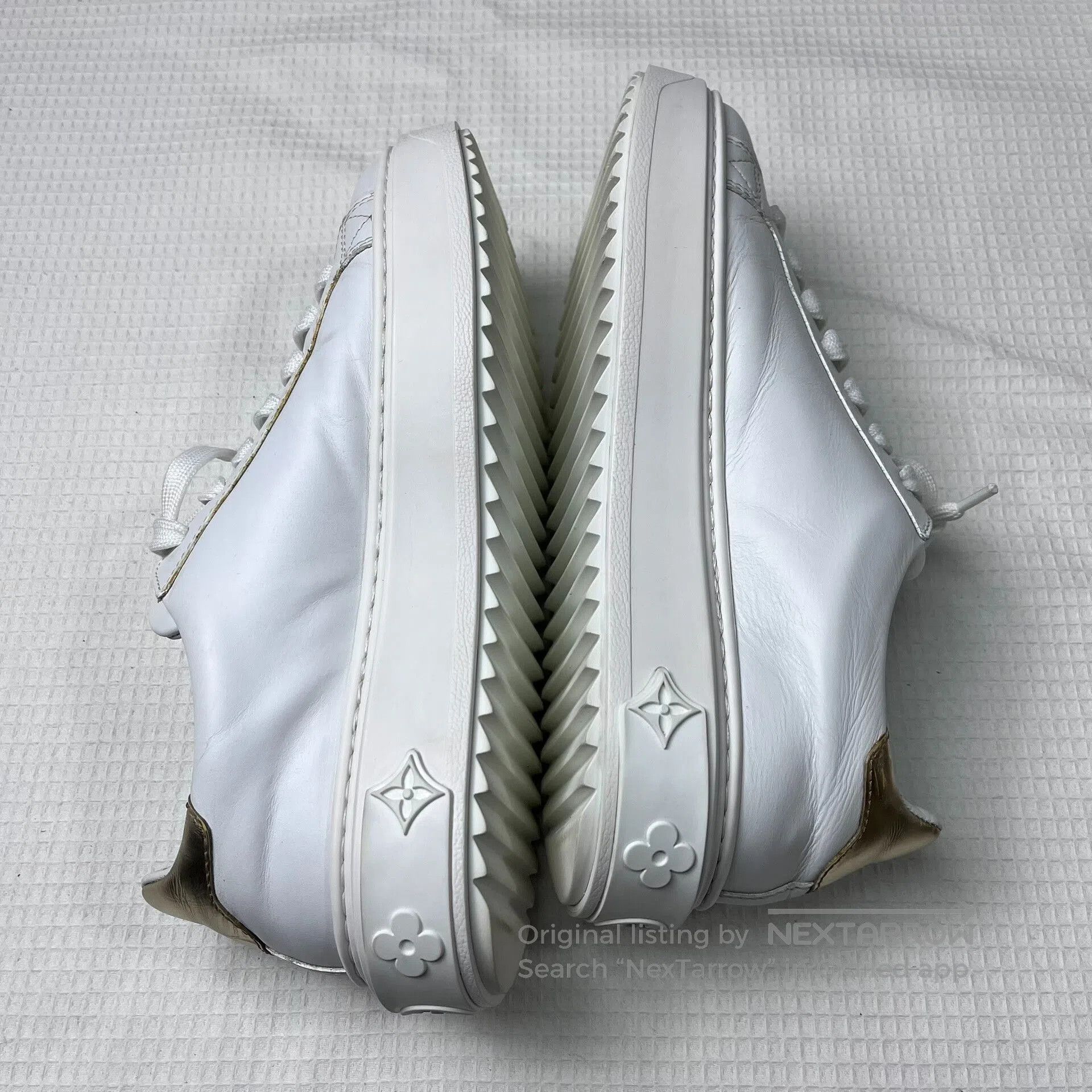 Louis Vuitton Louis Vuitton White Embroidered Platform Shoes. Size US 5.5 / IT 35.5 - 5 Thumbnail