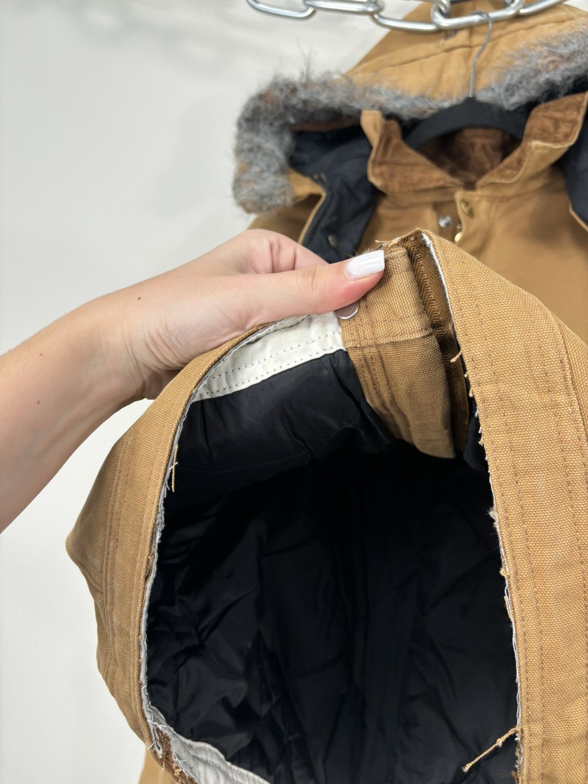 Carhartt Vintage 90s Carhartt USA Workwear Hooded Boxy Cropped Jacket Size US L / EU 52-54 / 3 - 19 Thumbnail