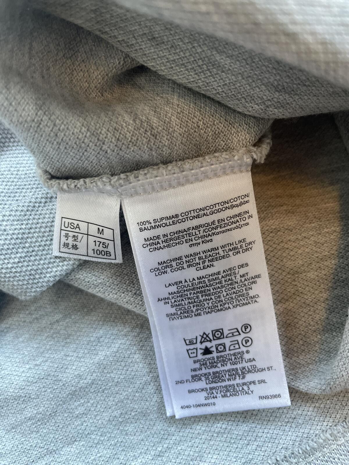 Brooks Brothers Brooks Brothers Gray Short Sleeved Polo Size Medium Size US M / EU 48-50 / 2 - 6 Thumbnail