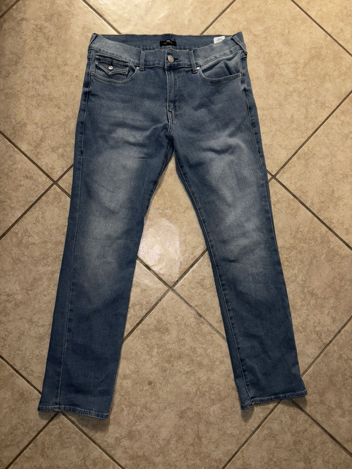 True Religion True Religion Y2K Distressed Jeans Straight Size 36 Size US 36 / EU 52 - 1 Thumbnail