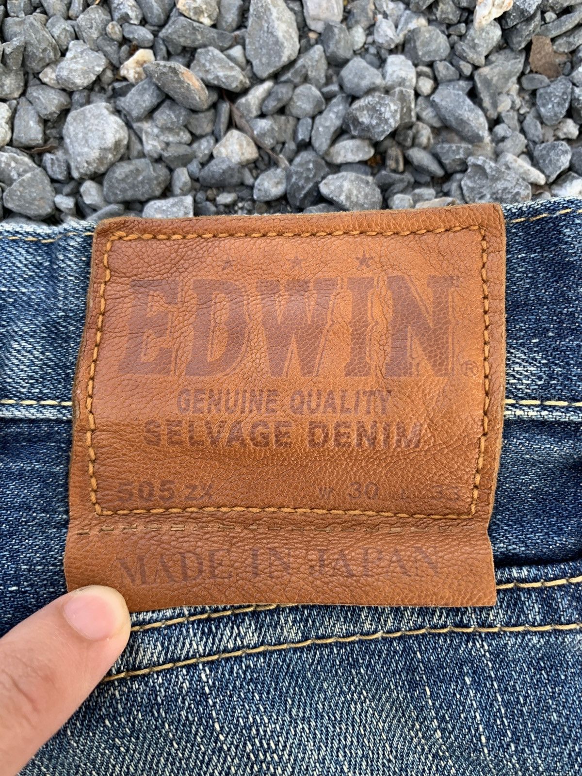 Edwin VINTAGE EDWIN SELVEDGE BUCKLE BACK RUSTY DISTRESSED DENIM Size US 33 - 11 Thumbnail