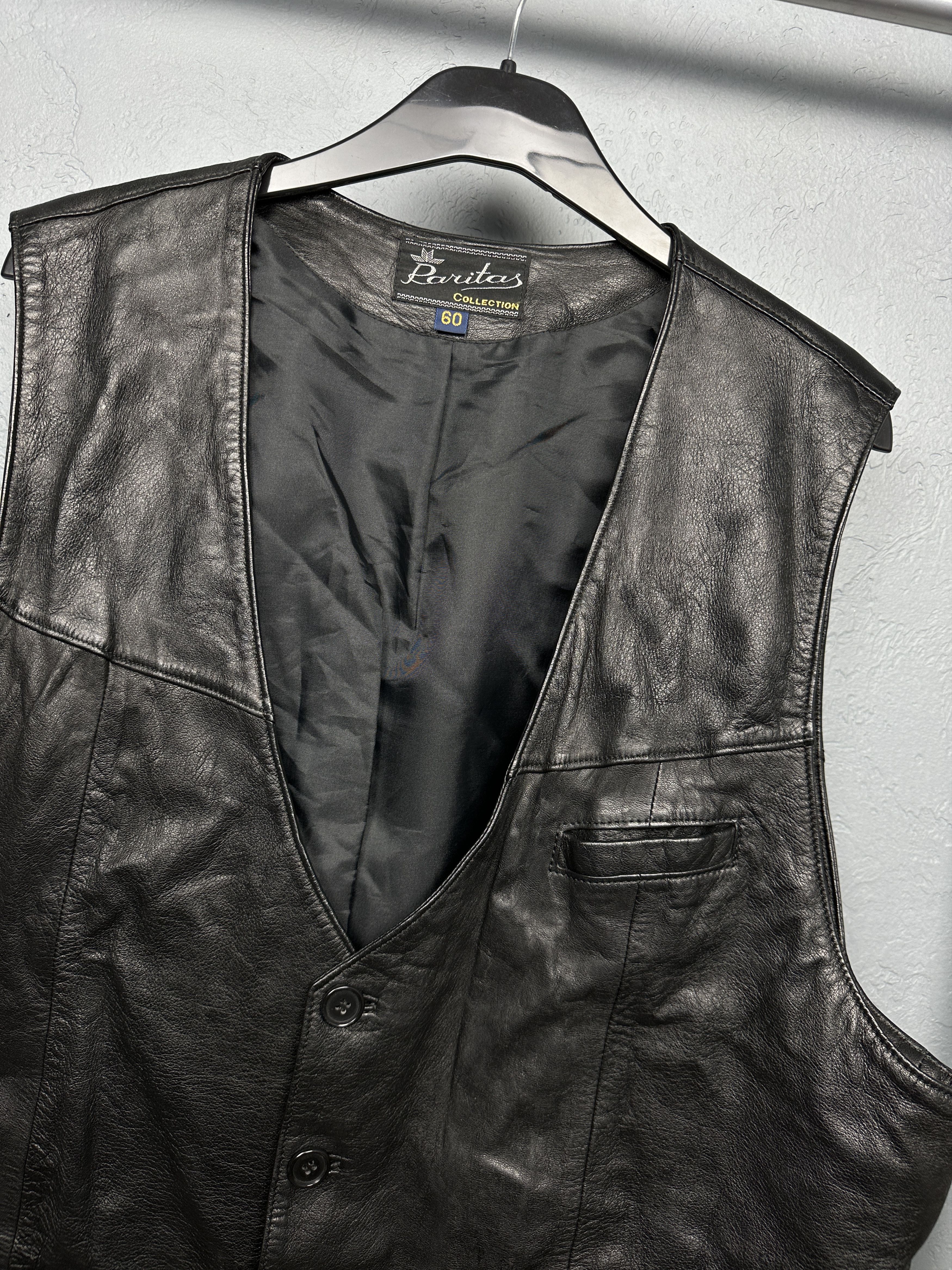 Vintage Vintage Leather Biker Vest Size US XL / EU 56 / 4 - 2 Thumbnail