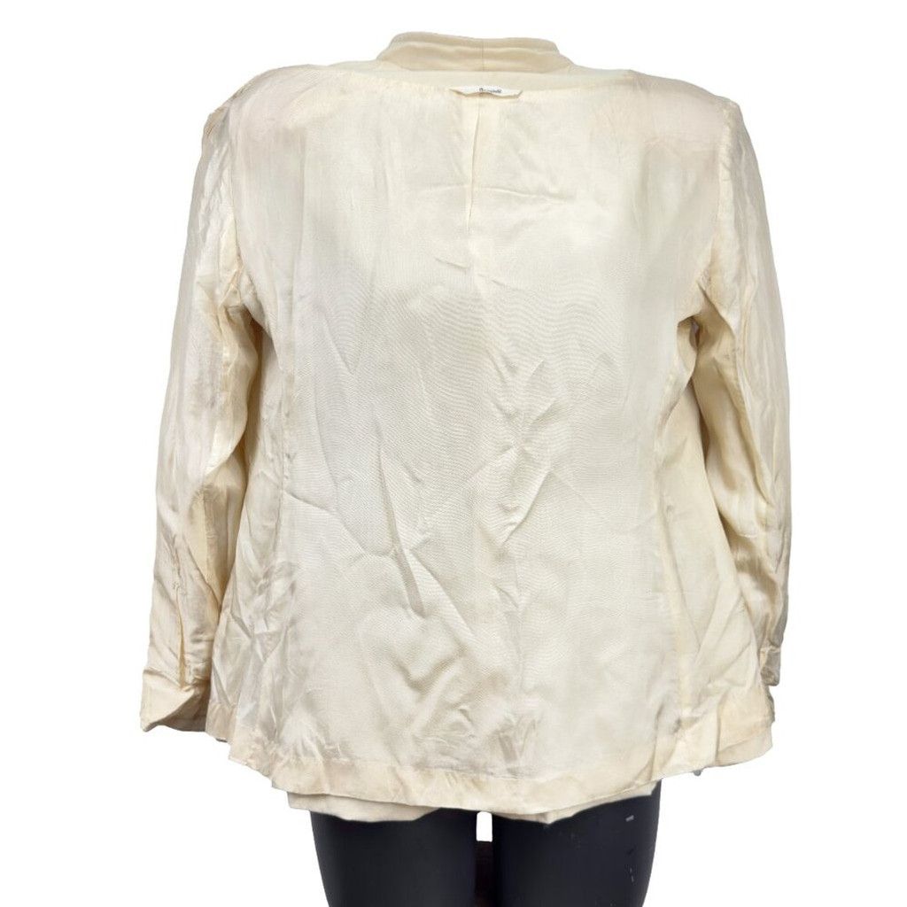 Vintage JOCARDI Butter Yellow Academia Assymetrical collar Blazer S Size S / US 4 / IT 40 - 6 Thumbnail