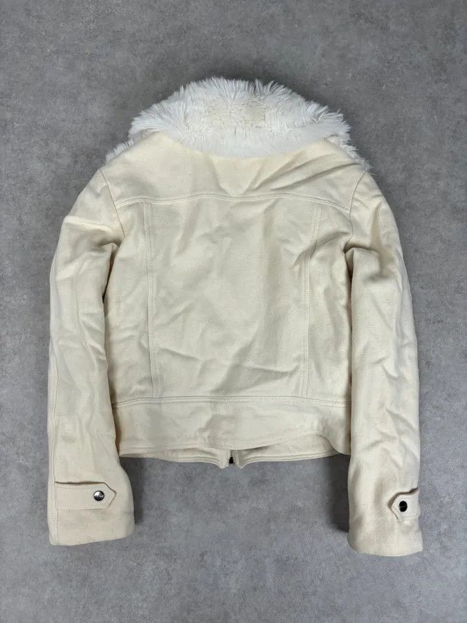 Gianfranco Ferre 2000s Gianfranco Ferre Creamy Fur Leather Jacket Size S / US 4 / IT 40 - 5 Thumbnail