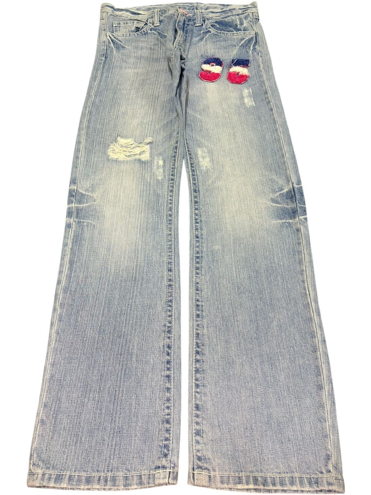 Edwin Vintage Japanese Brand Faded Wash Distressed Jeans Size 30" / US 8 / IT 44 - 1 Thumbnail