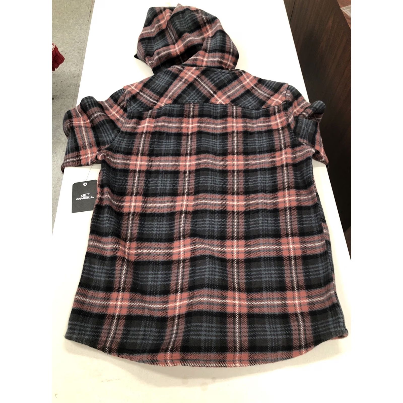 O'Neill O’NEILL Clayton Flannel Hoodie Shirt Men’s Small Multicolor Plaid Long Sleeve Button Up NWT Heavyweight Pockets UV Protection Skate Surf Size US S / EU 44-46 / 1 - 6 Thumbnail