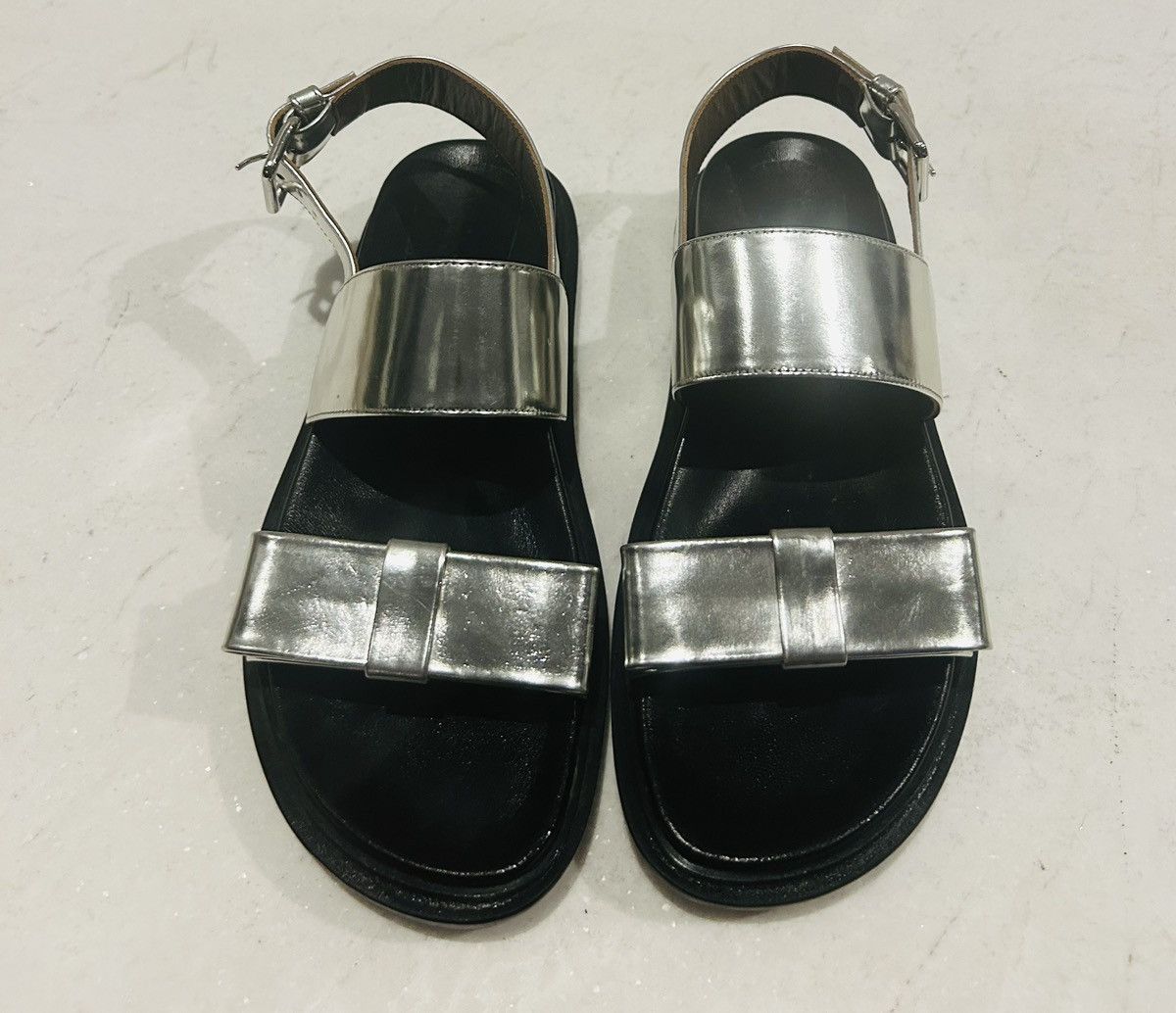 Marni New in box marni silver bow sandals. Size US 7 / IT 37 - 6 Thumbnail