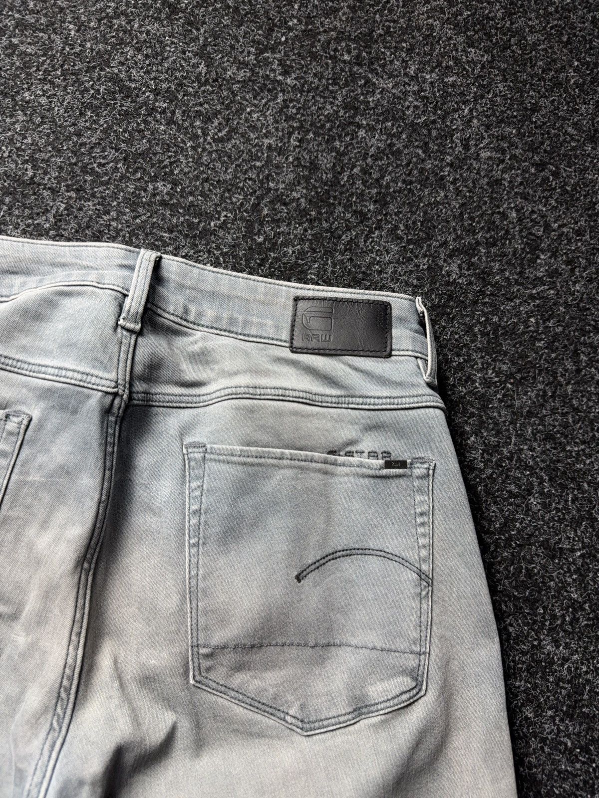 G-Star 00s Retro G-Star RAW 3301 Mid Skinny Faded Grey Denim Jeans Size 30" / US 8 / IT 44 - 15 Thumbnail