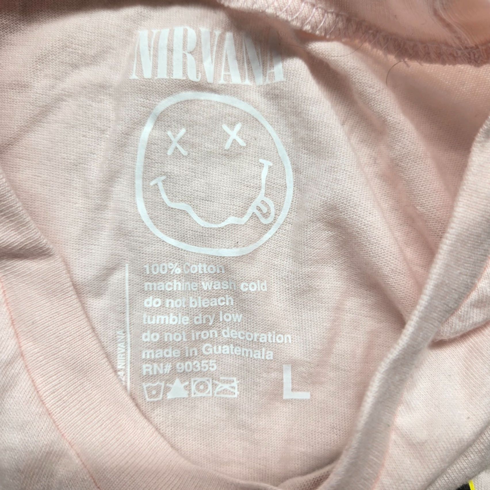 Pinko VINTAGE Nirvana Women's Crop Top Shirt Adult Small Pink Cotton Logo Short Sleeve 90s Casual Size S / US 4 / IT 40 - 2 Thumbnail
