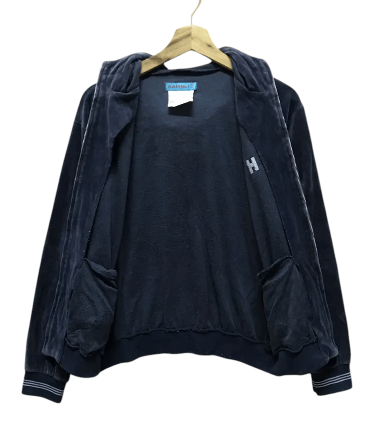 Katharine Hamnett London Katharine Hamnett London Velvet Hoodies Size L / US 10 / IT 46 - 2 Thumbnail