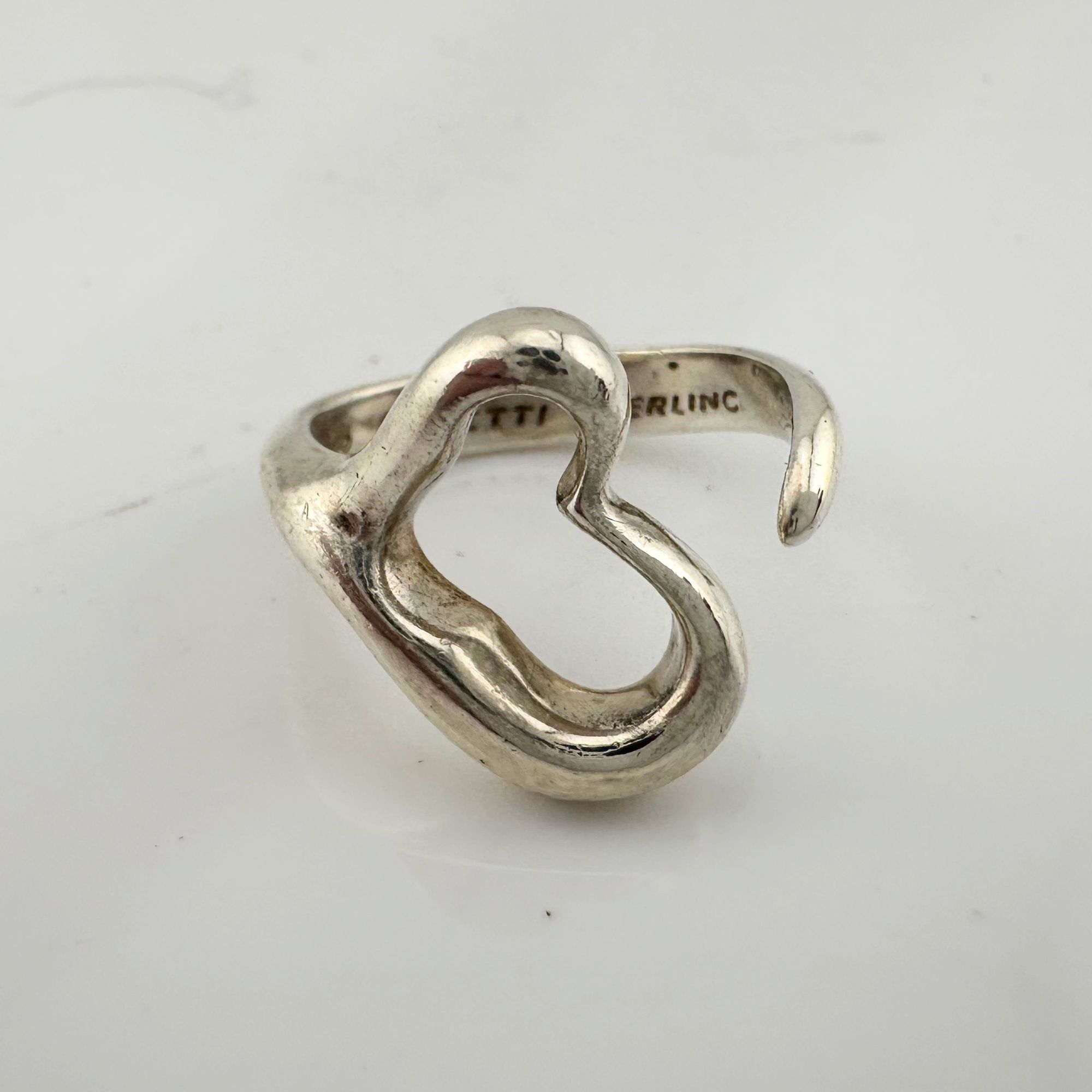 Tiffany & Co. Tiffany & Co Open Heart Ring - Sterling Silver - Size 5.5 Size ONE SIZE - 10 Thumbnail