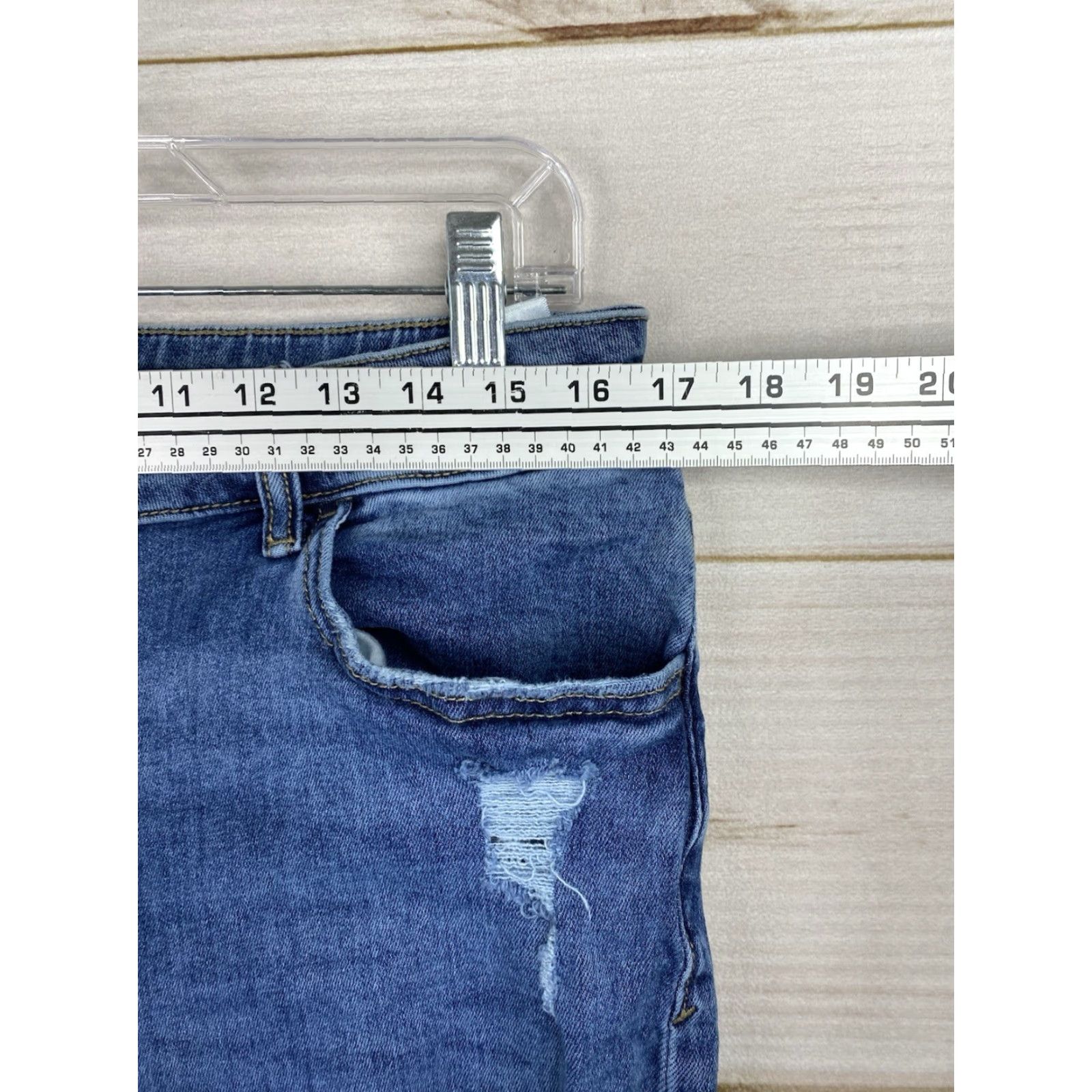 Vintage M Jeans by Maurices L Reg Super Skinny High Rise Dark Wash Stretch Button Fly Size 36" / US 14 / IT 50 - 7 Thumbnail