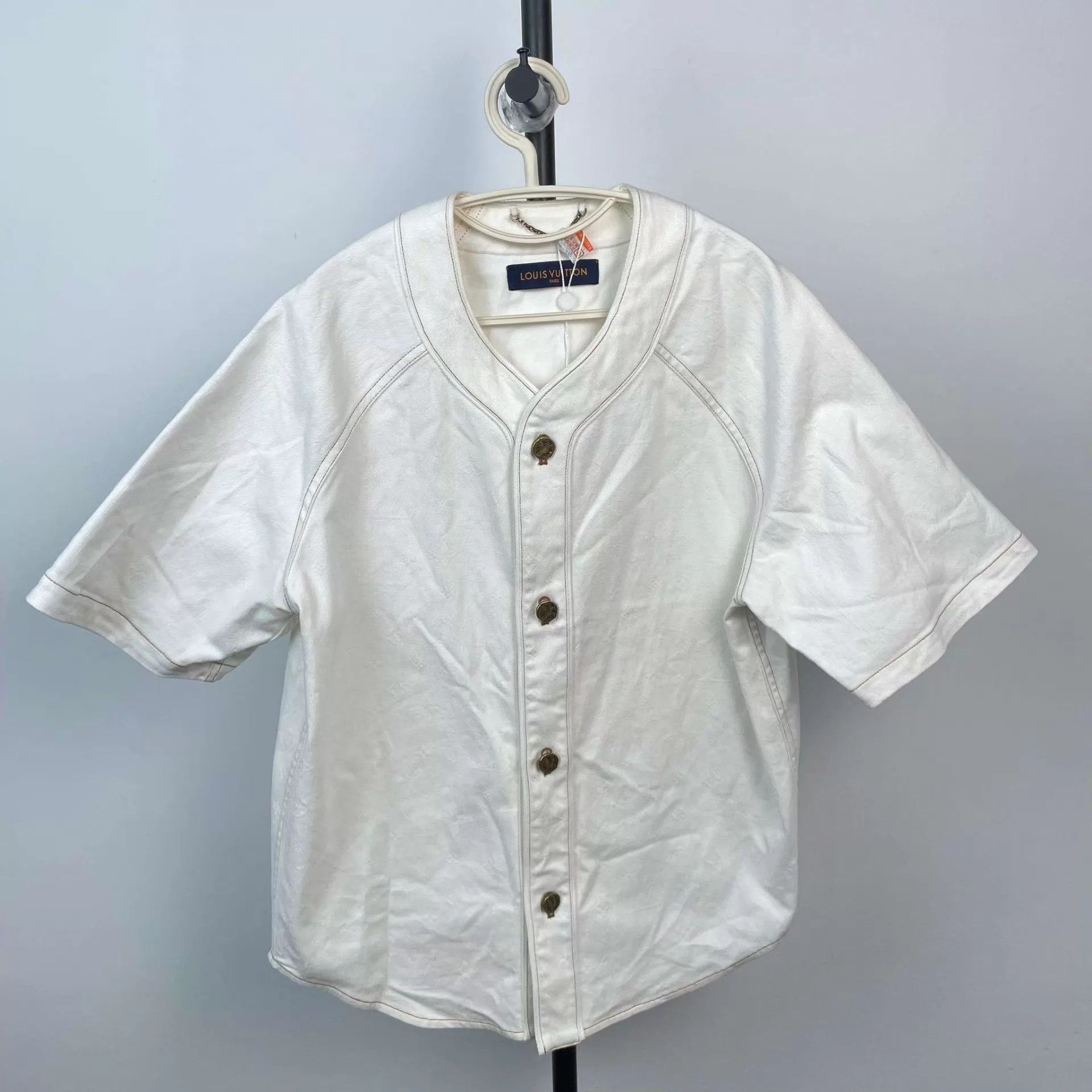Louis Vuitton LV monogram short-sleeve baseball jersey white M Size US M / EU 48-50 / 2 - 1 Thumbnail