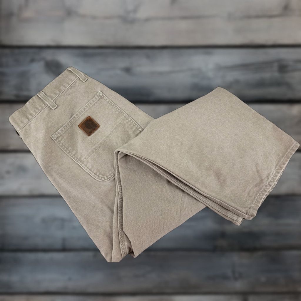 Carhartt Carhartt Jeans Gray Mens 38x29 Dungaree Fit 40x30 Regular Zip Inseam 29 Straight Vintage No Size US 38 / EU 54 - 1 Thumbnail