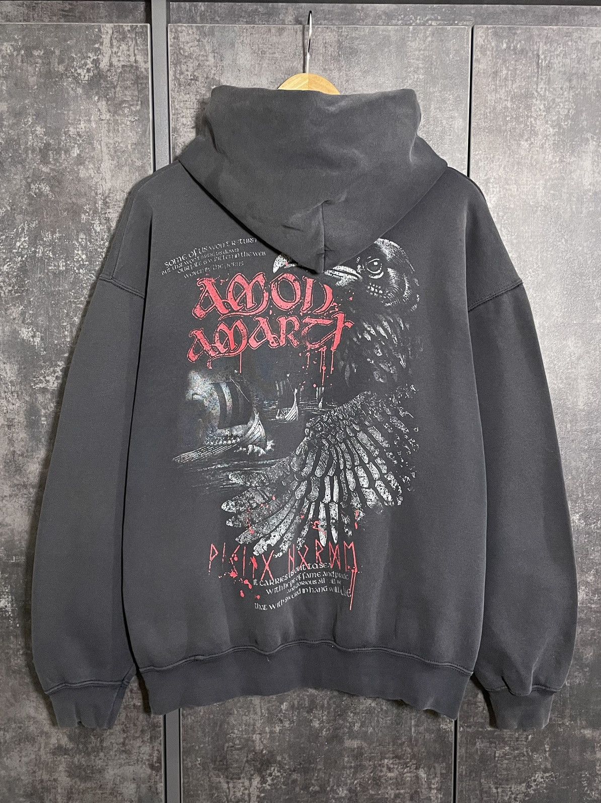 Band Tees Crazy Vintage Amon Amarth Faded Hoodie Darkthrone Deftones Size US XL / EU 56 / 4 - 1 Thumbnail