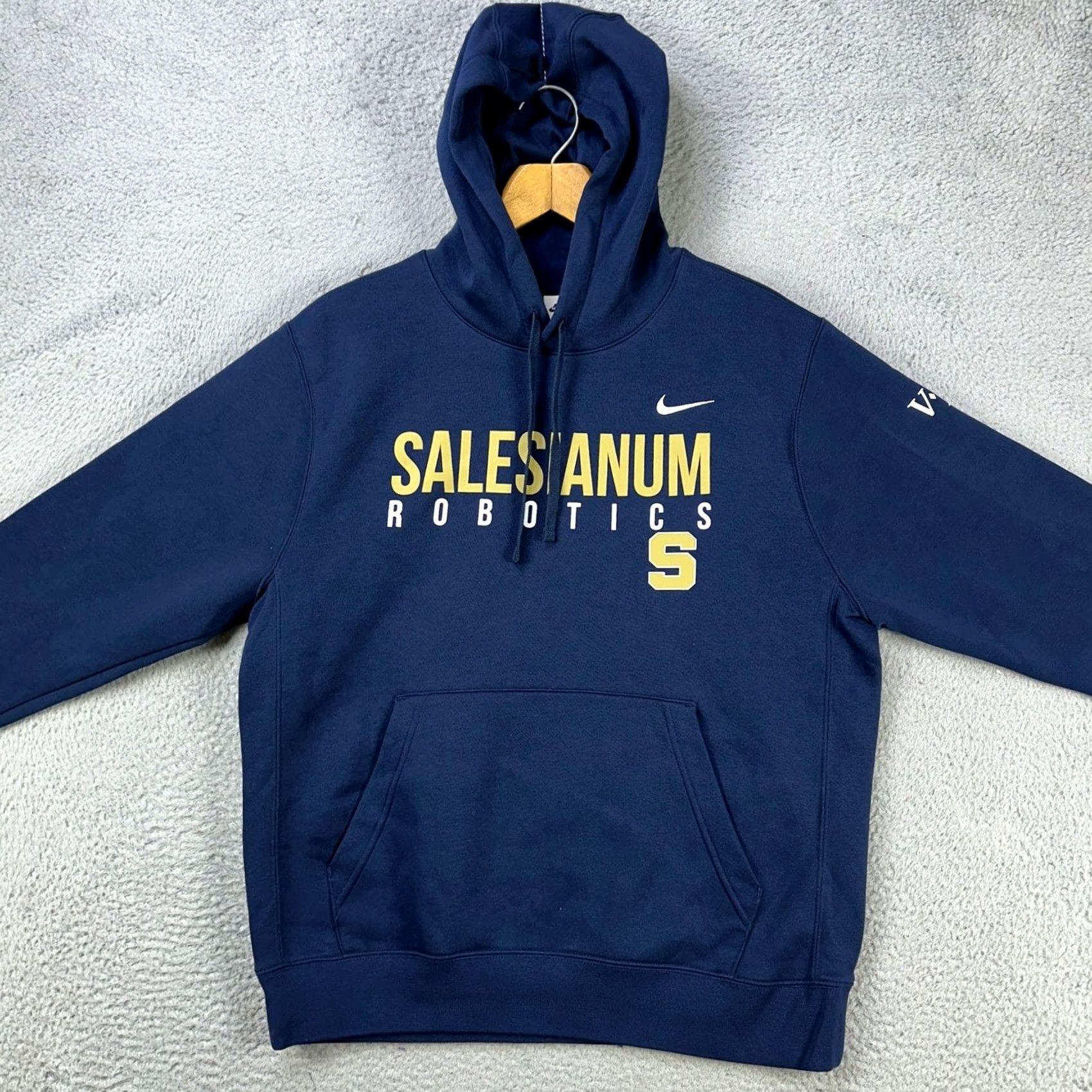 Nike Nike Men's Sweatshirt Graphic Print Drawstring Hooded Blue Large L Vintage? No Size US L / EU 52-54 / 3 - 4 Thumbnail