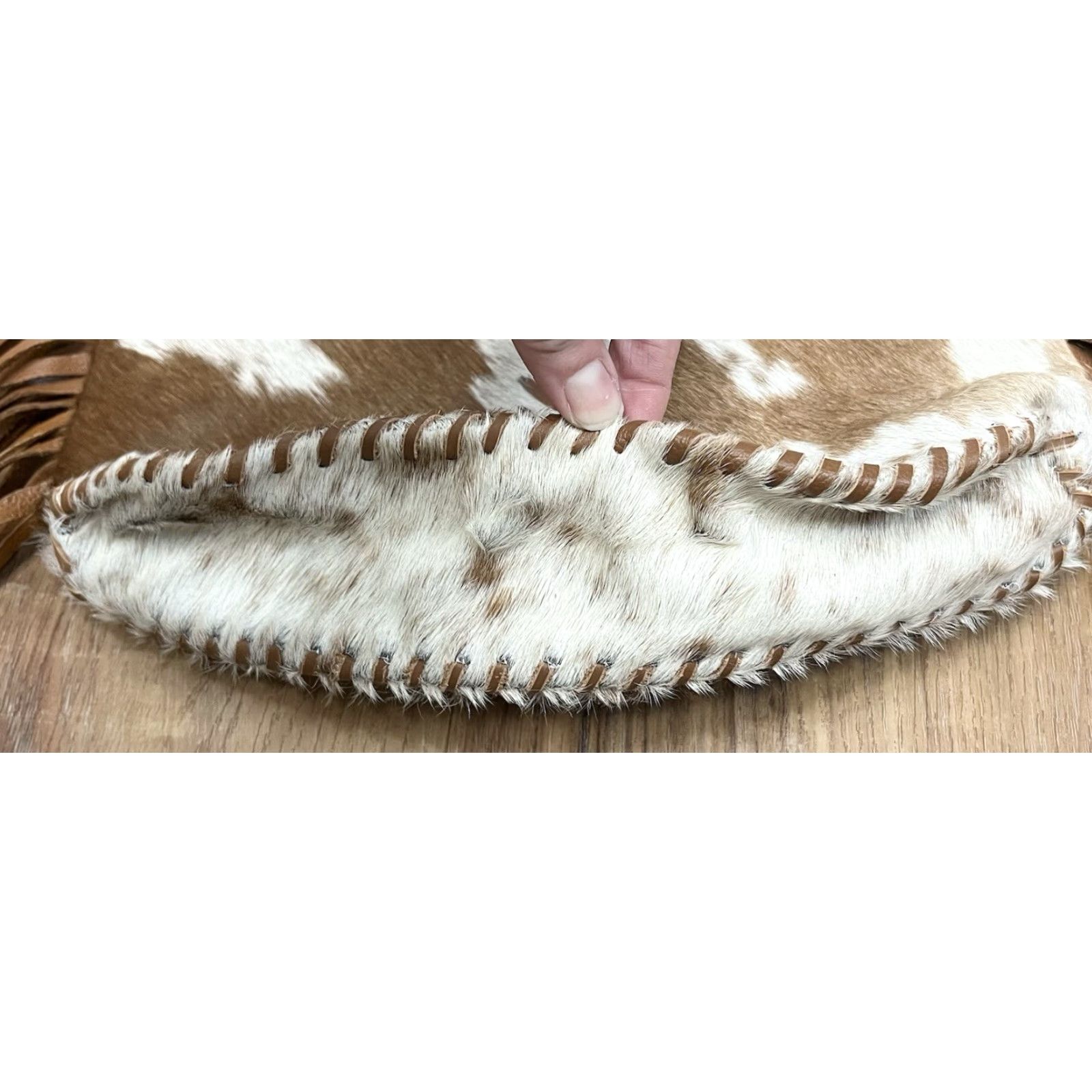 Vintage VINTAGE Myra Bag Western Brown Tan Cow Hair Hide Leather Fringe Shoulder Crossbody Bag Boho Womens Size ONE SIZE - 5 Thumbnail