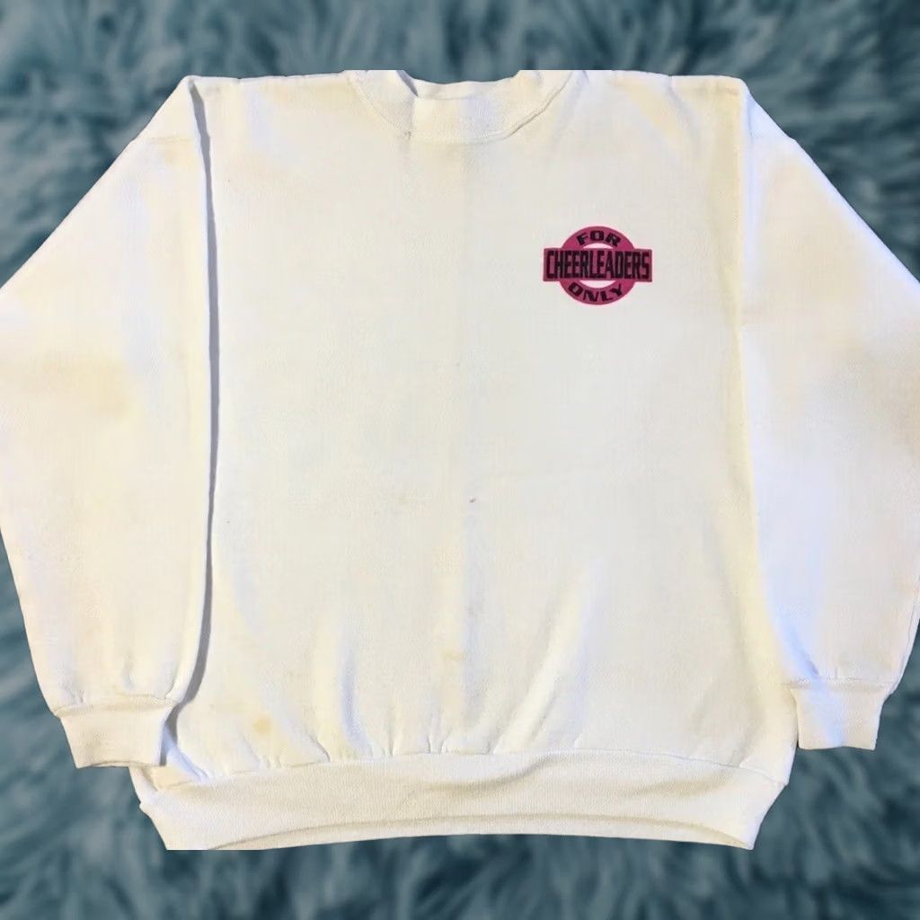Vintage VINTAGE 90s Cheerleaders Only Faded Sweatshirt Hoodie S White Mens Size US S / EU 44-46 / 1 - 1 Thumbnail