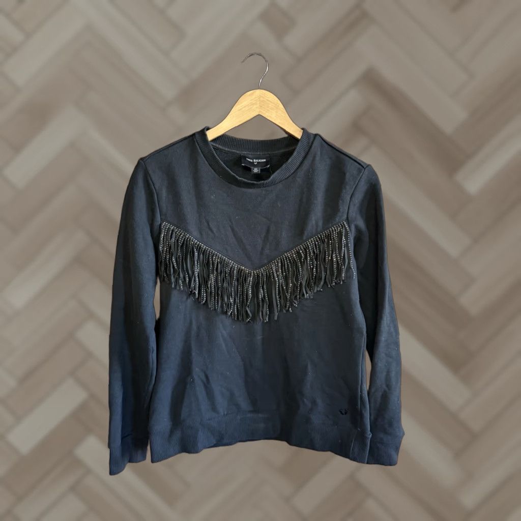 True Religion TRUE RELIGION Sweatshirt Womens Black Long Sleeve Pullover Size Small Size S / US 4 / IT 40 - 1 Thumbnail