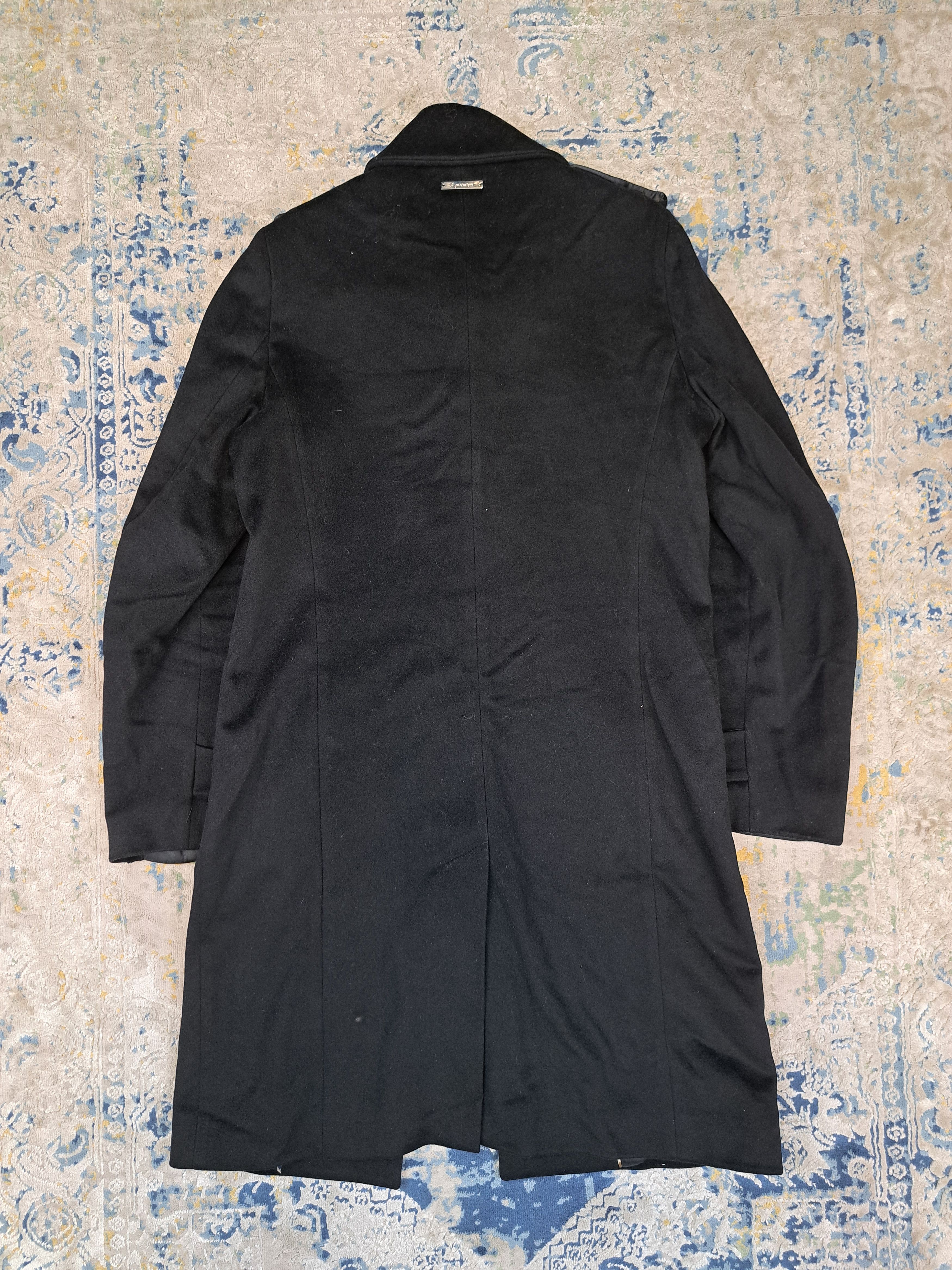 Aquascutum Very Rare Avant Garde Aquascutum Leather Details Wool Coat Size S / US 4 / IT 40 - 6 Thumbnail