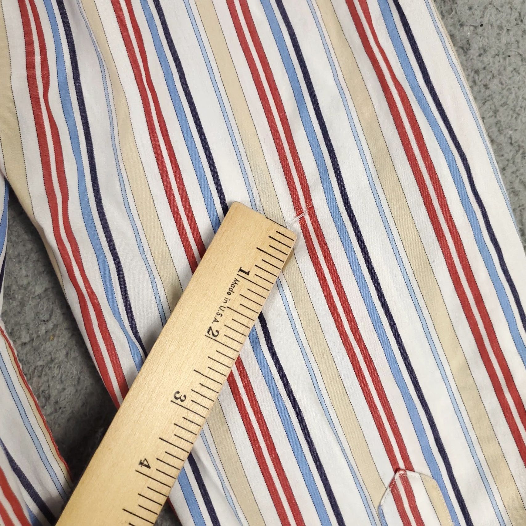 Paul & Shark Paul & Shark Button-Up Shirt Mens Large Red Blue Striped Long Sleeve Classic Modern Size US L / EU 52-54 / 3 - 6 Thumbnail