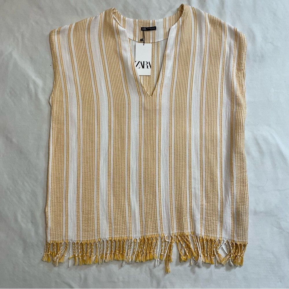 Zara NWT New ZARA Rustic Fringed Kaftan Size M-L Size M / US 6-8 / IT 42-44 - 6 Thumbnail