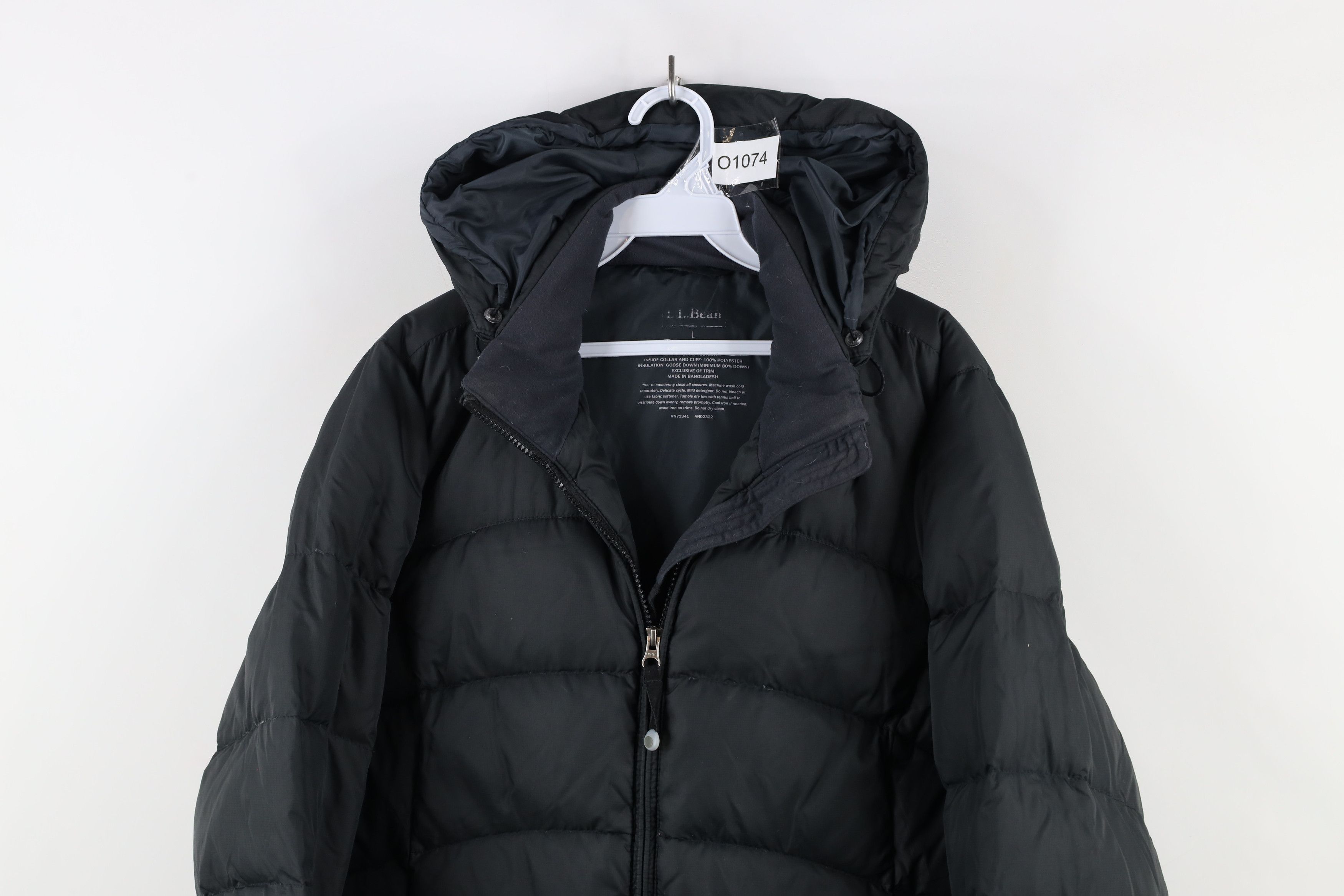 L.L. Bean × Vintage LL Bean Goose Down Insulated Hooded Puffer Jacket Black Size L / US 10 / IT 46 - 2 Thumbnail