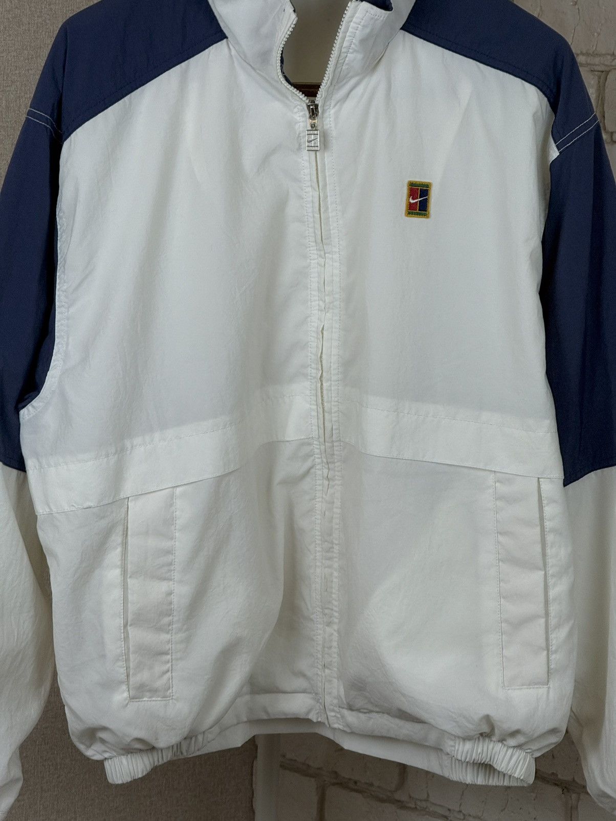 Nike Vintage Nike Challenge Court Mens White Blue Track Jacket Size US M / EU 48-50 / 2 - 5 Thumbnail