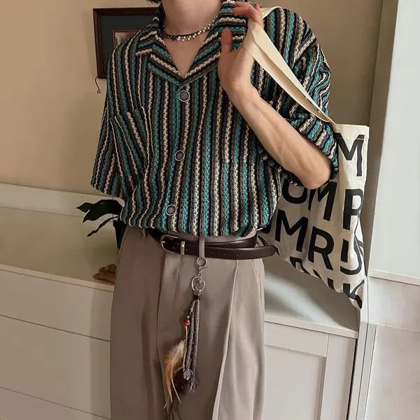 Other Miyahara x Nana Striped Button Short Sleeve Shirt Size US M / EU 48-50 / 2 - 6 Thumbnail
