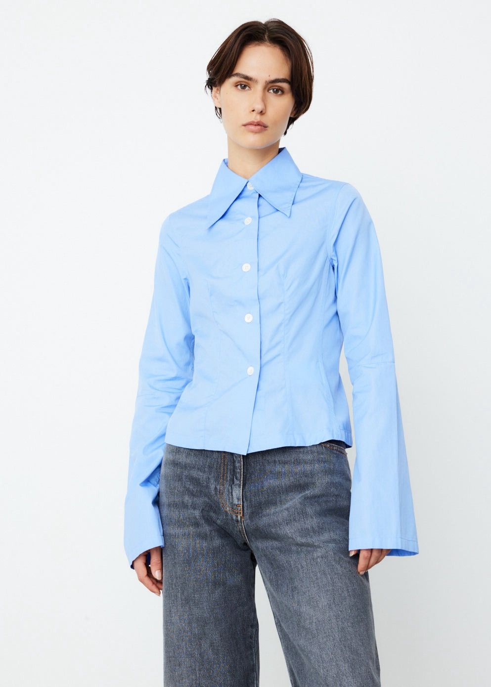 Our Legacy Our Legacy - Blue Union Blouse Longsleeve Size XXS / US 00 / IT 34 - 13 Thumbnail