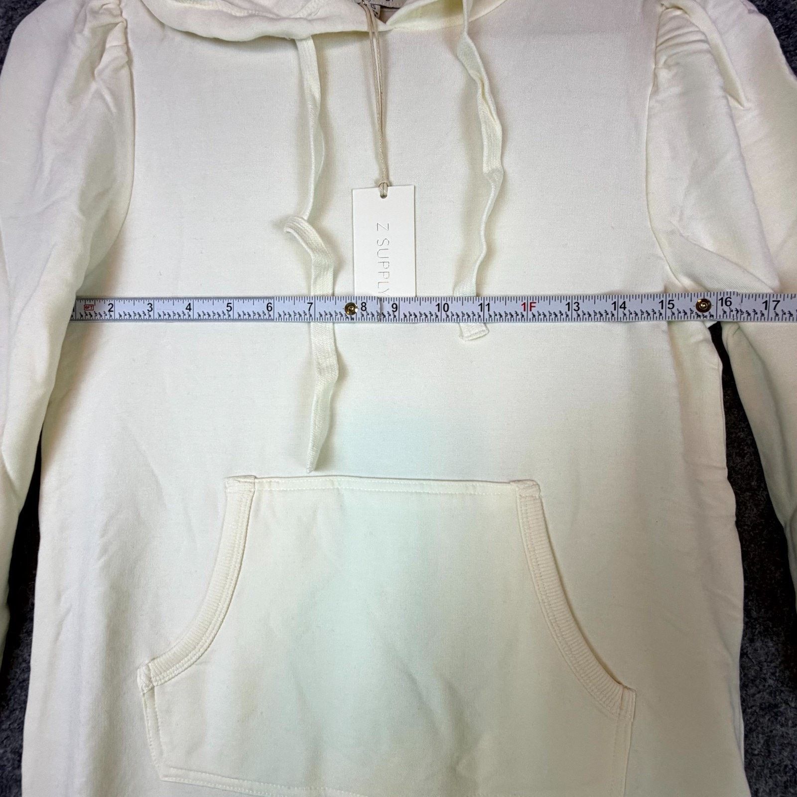Z Supply Z Supply Ruffle Hoodie Dress XS Cloud Dancer Beachy Lounge Size XS / US 0-2 / IT 36-38 - 4 Thumbnail