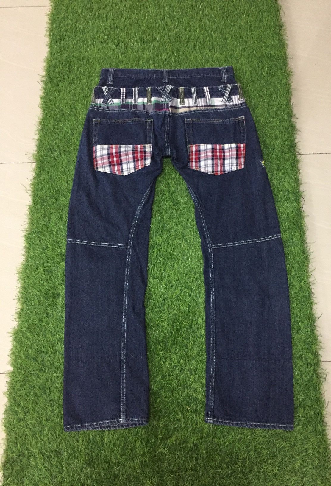 PPFM double waist dominate handcrafted punk style jeans Size US 32 / EU 48 - 2 Thumbnail
