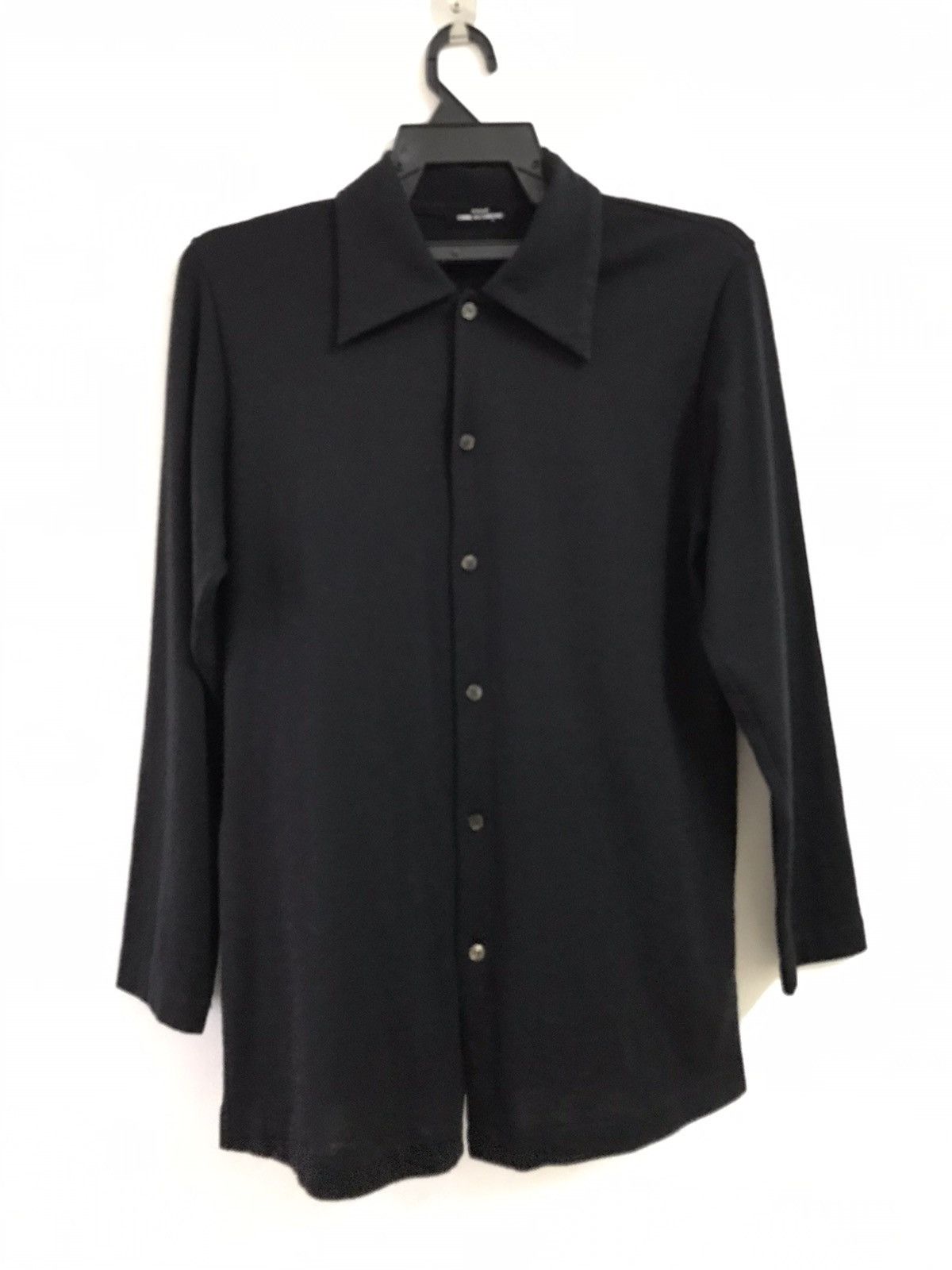 Comme des Garcons Vintage comme des Garcons Black Wool Shirt Button Up Size US M / EU 48-50 / 2 - 1 Thumbnail