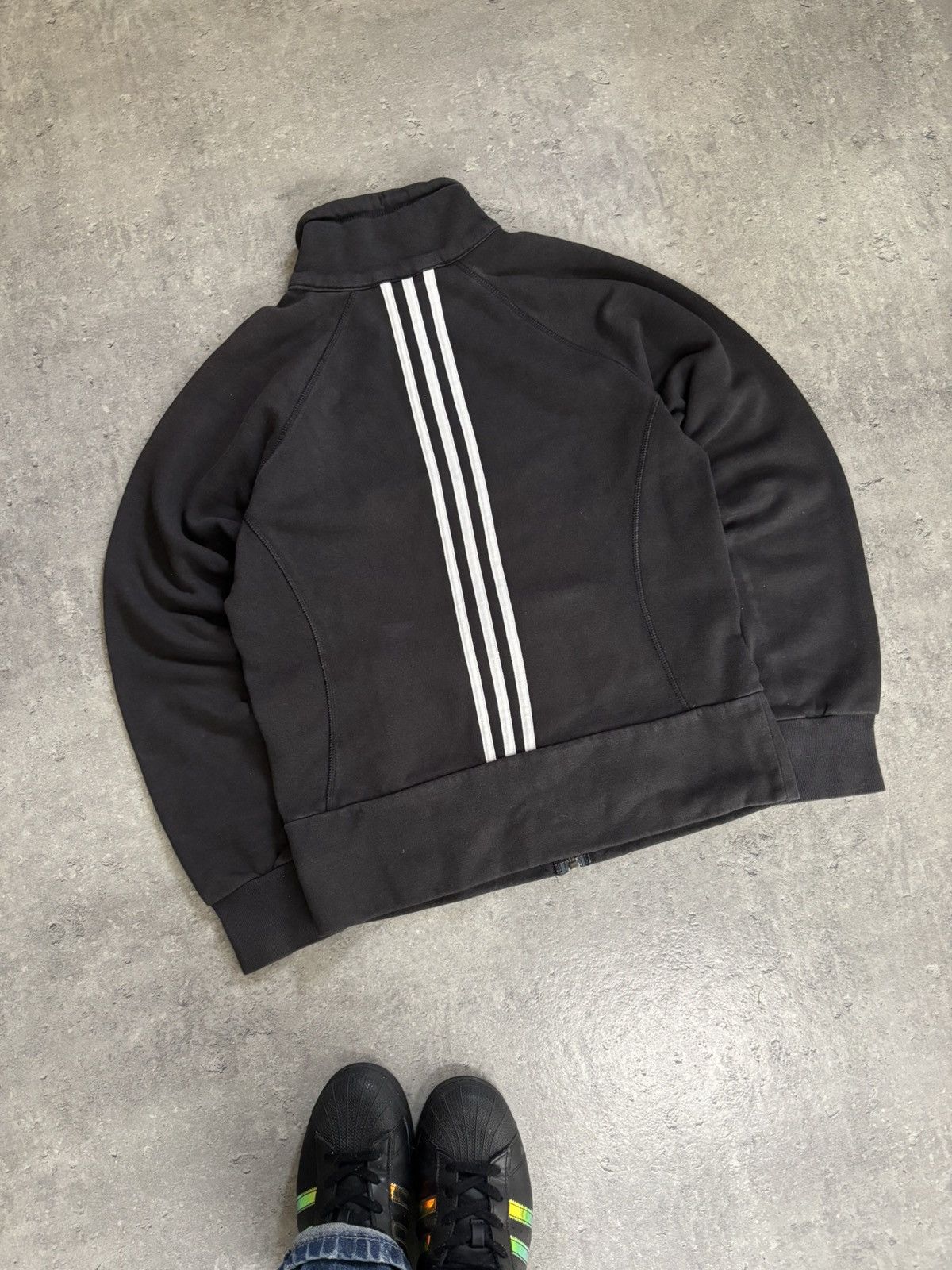 Adidas Adidas Collar Sweatshirt S Streetwear Casual Back Stripes Size S / US 4 / IT 40 - 15 Thumbnail