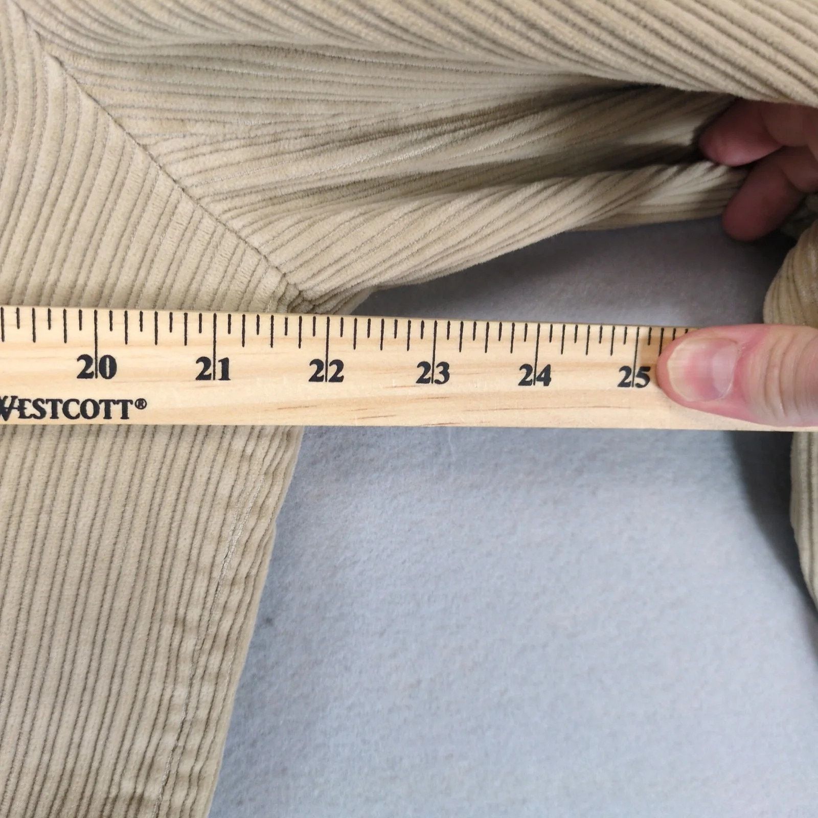 Izod IZOD Beige Corduroy Double Breasted Pea Coat Women's L Size L / US 10 / IT 46 - 5 Thumbnail