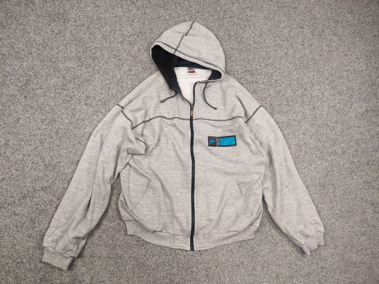 Nike Vintage 90's Nike cross training Logo Zip up Gray Hoodie Size US L / EU 52-54 / 3 - 7 Thumbnail