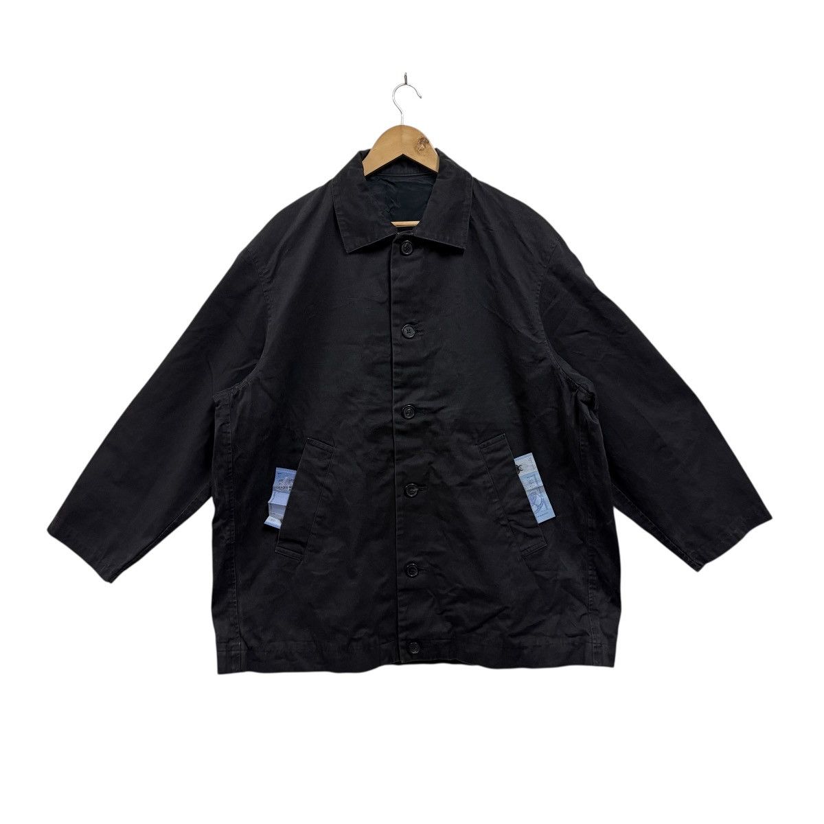 Yohji Yamamoto Vtg Yohji Yamamoto Jacket Button up Oversize Balmacaan Size US XXL / EU 58 / 5 - 2 Thumbnail
