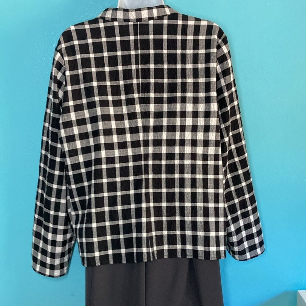 Habitat Habitat Womens Size L Black White Plaid Button Up Cotton Shi Size L / US 10 / IT 46 - 11 Thumbnail
