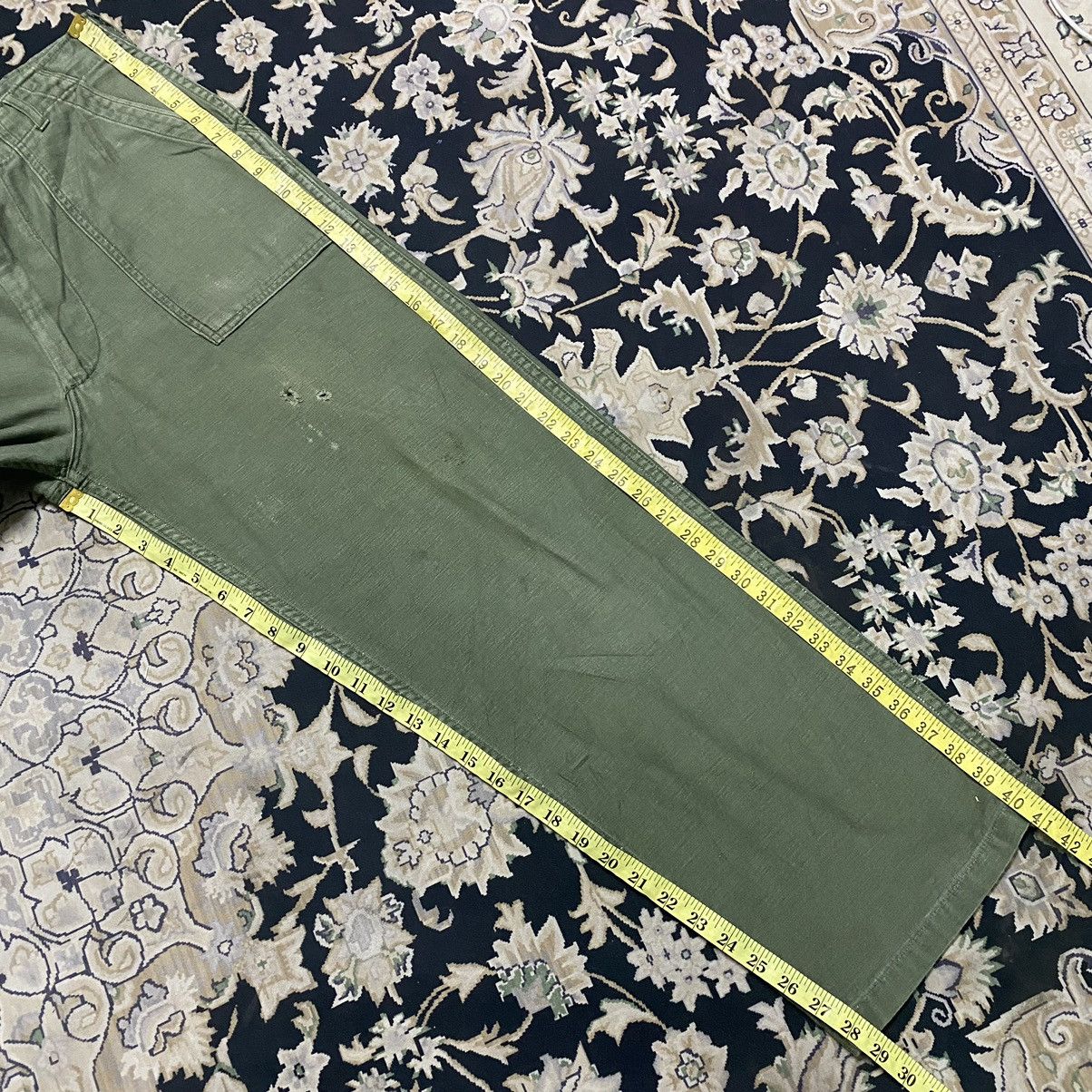 Vintage Vintage 60s US Army Fatigue Pants Og107 Sateen Size US 31 - 23 Thumbnail